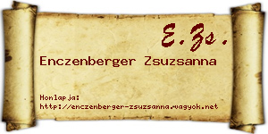 Enczenberger Zsuzsanna névjegykártya